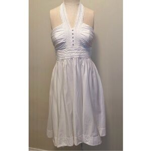 Diane Von Furstenburg • 6 • White 100% Cotton Halter Dress